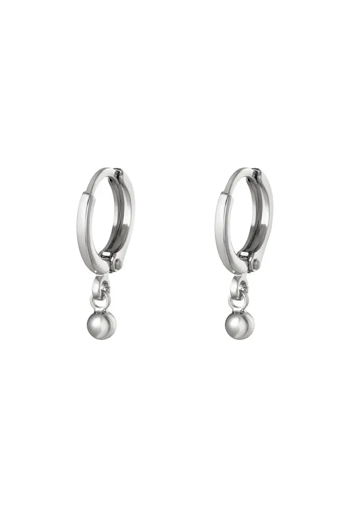 Oorbel Plain Dot - Zilver