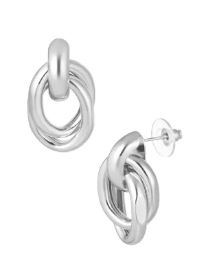 Oorbel Round and Round - Zilver