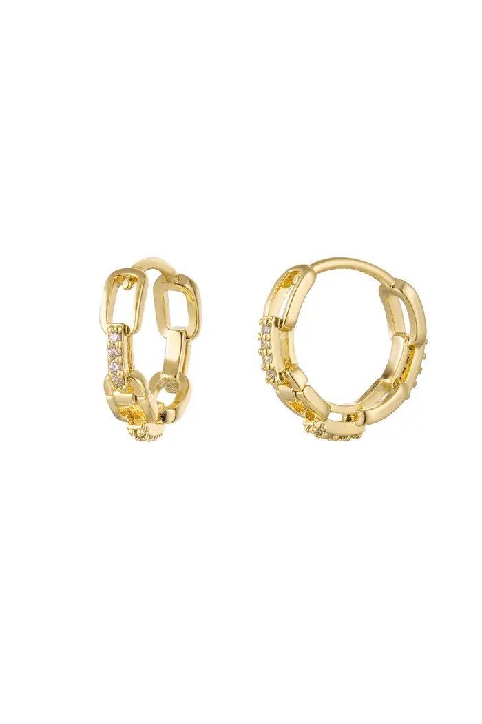 Oorbel Strass - Goud