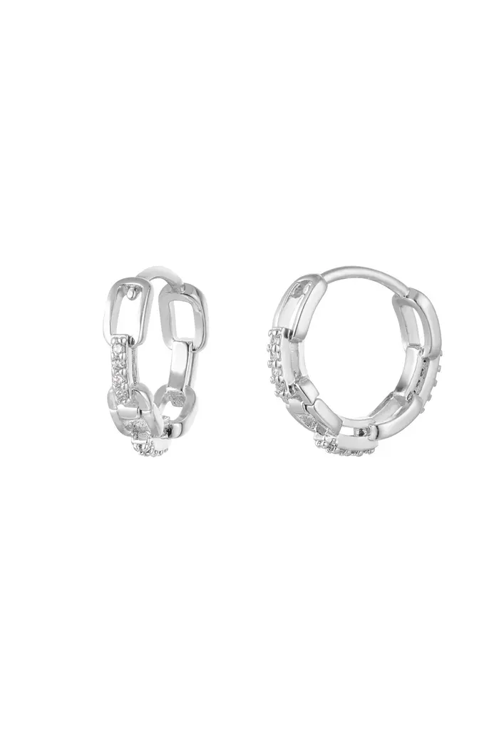 Oorbel Strass - Zilver