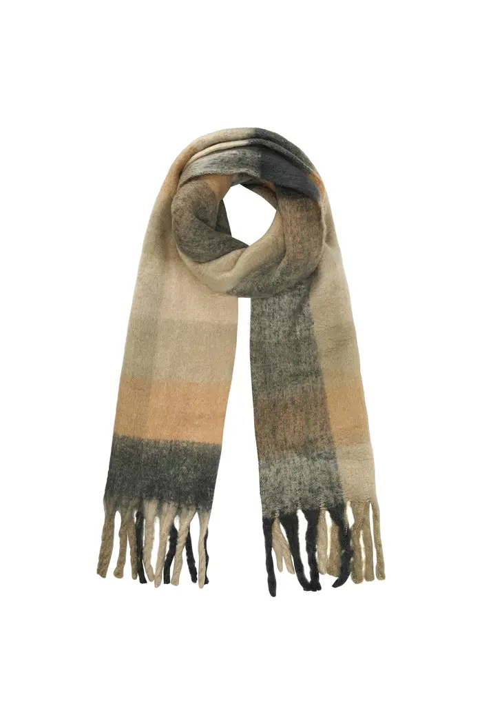 Sjaal Jill - Zwart Beige