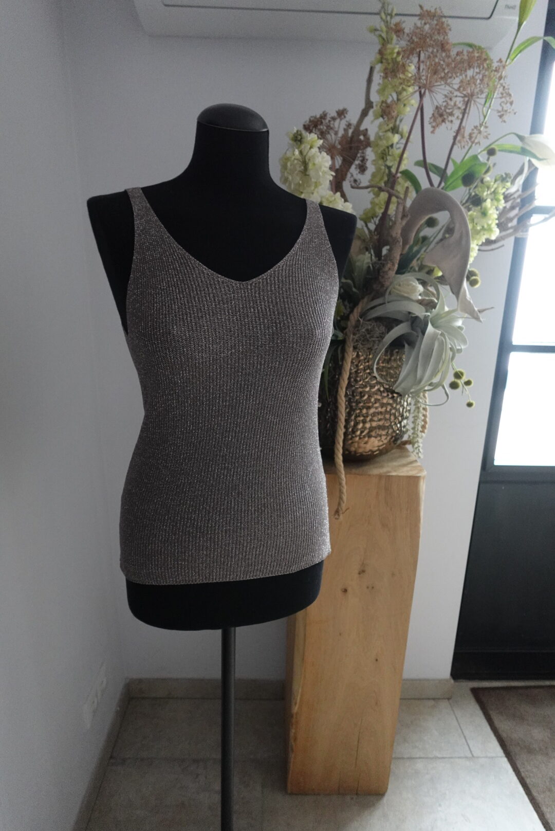 Top Glitter - Taupe