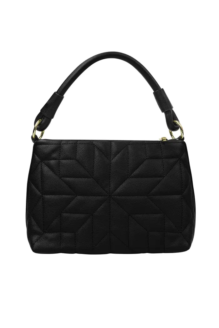 Yehwang Stitched Handbag - Black