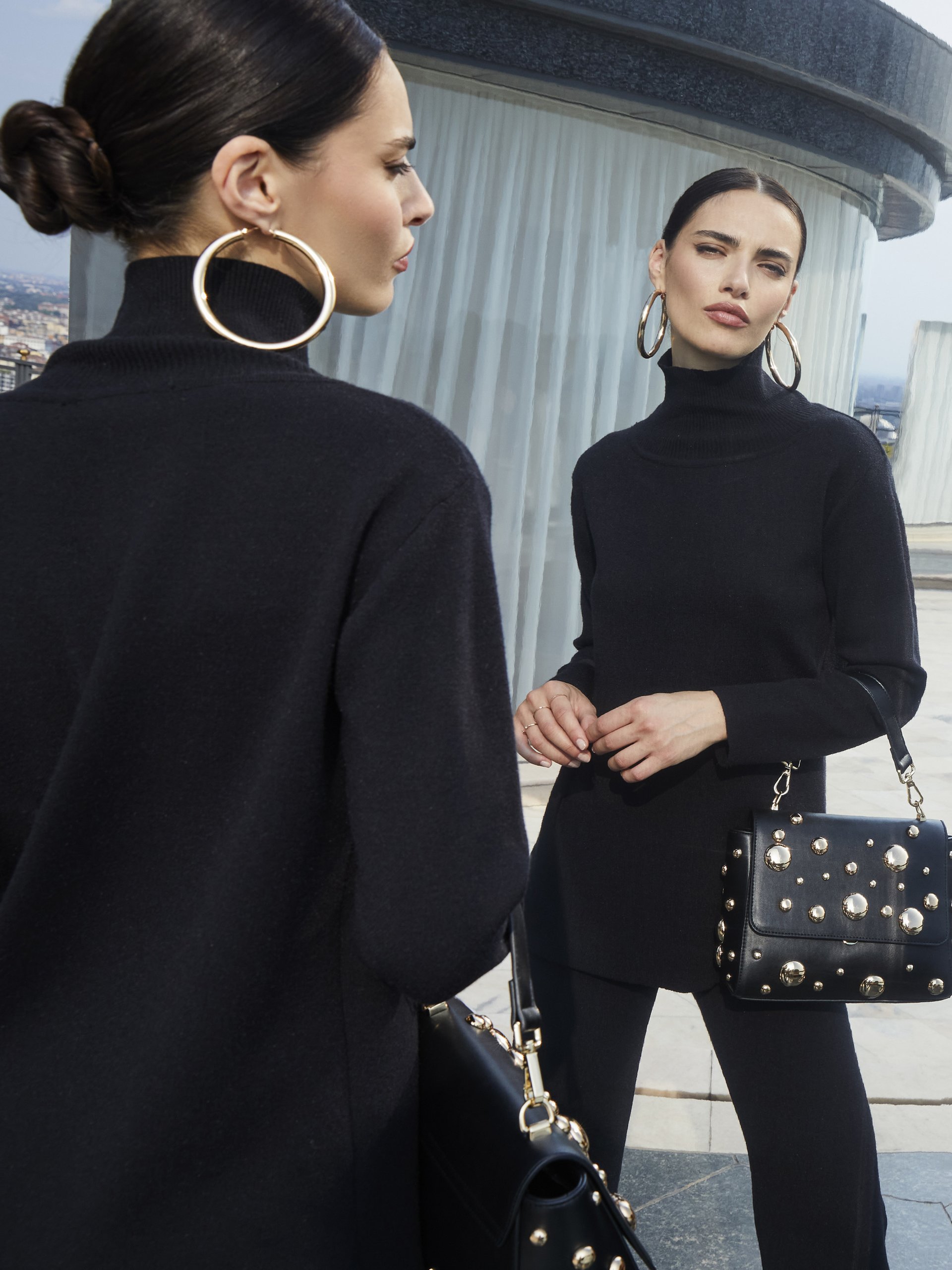 Rinascimento Trui Knitted Wear - Zwart - Afbeelding 4