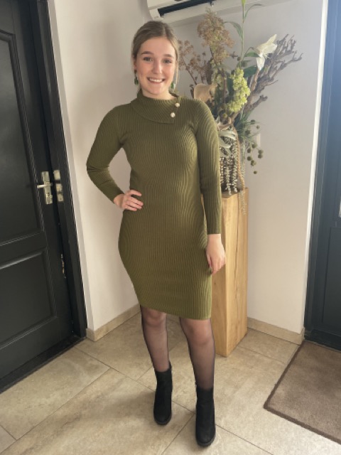Rinascimento Jurk - Military Green - Afbeelding 2