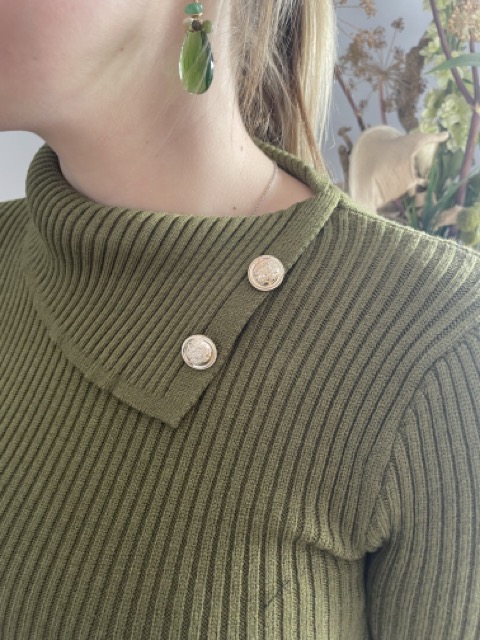 Rinascimento Jurk - Military Green - Afbeelding 3