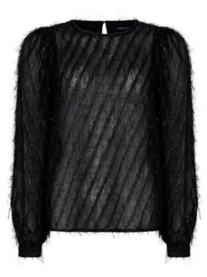 Ydence Top Poppy - Zwart
