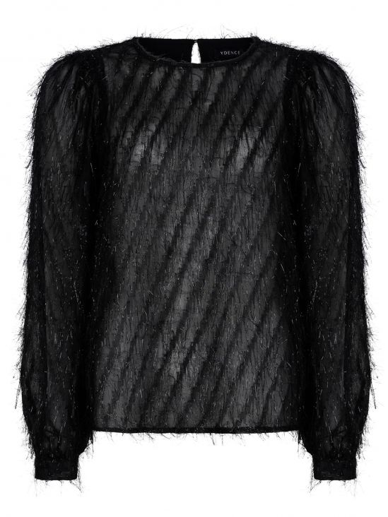 Ydence Top Poppy - Zwart
