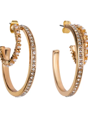 Club Manhattan Oorbel - Double Diamant Hoops
