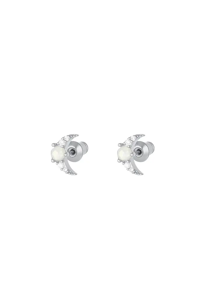Oorbel Half Moon - Zilver