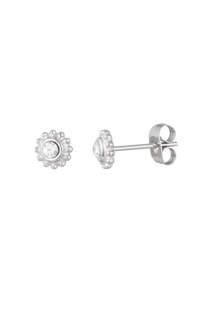 Oorbel Maan - Zilver