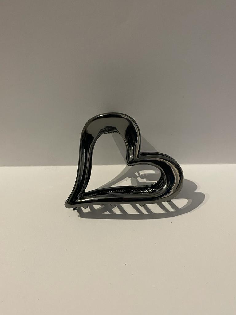 Haarclip Heart - Zwart