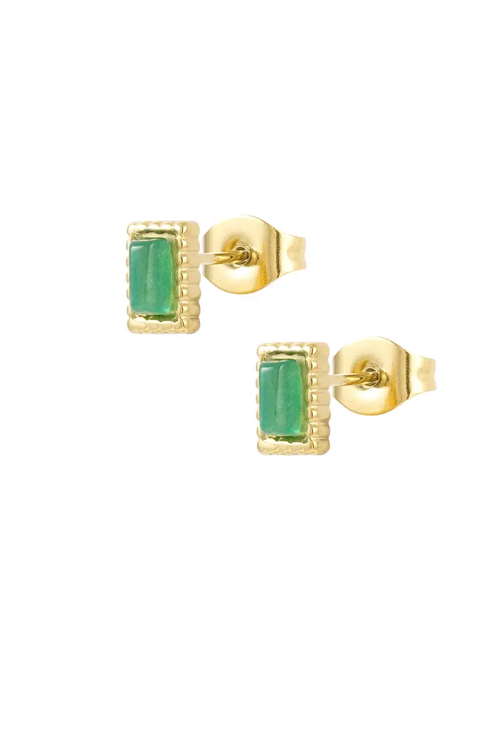 Oorbel Freya - Groen Goud