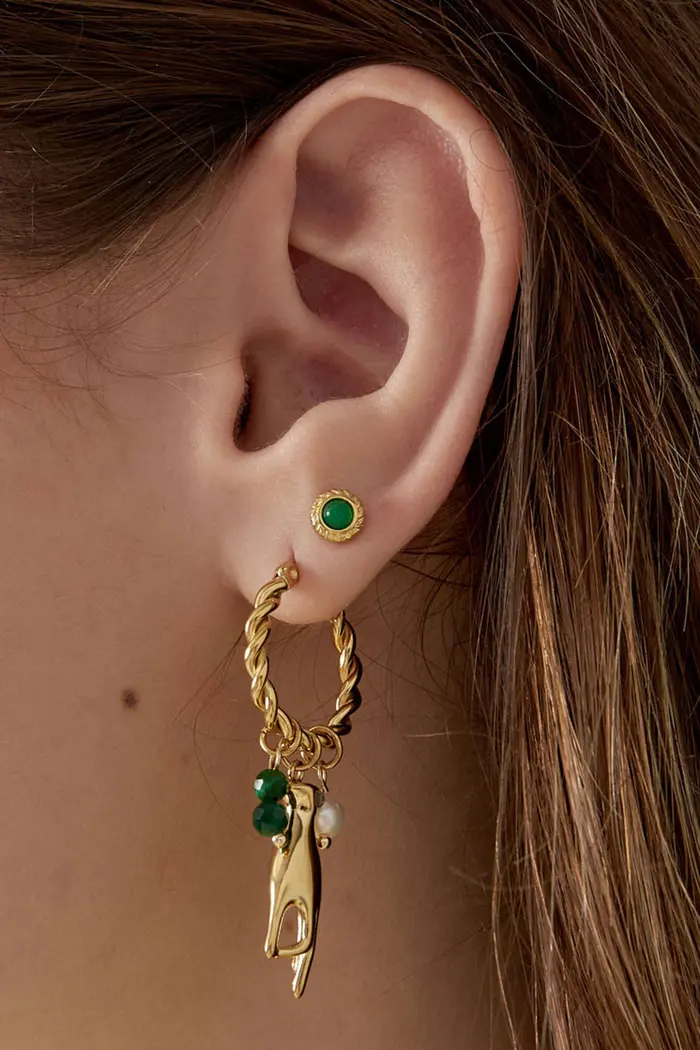 Oorbel Sadie - Groen Goud - Afbeelding 2