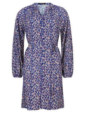 Ydence Dress Loa - Blue leopard