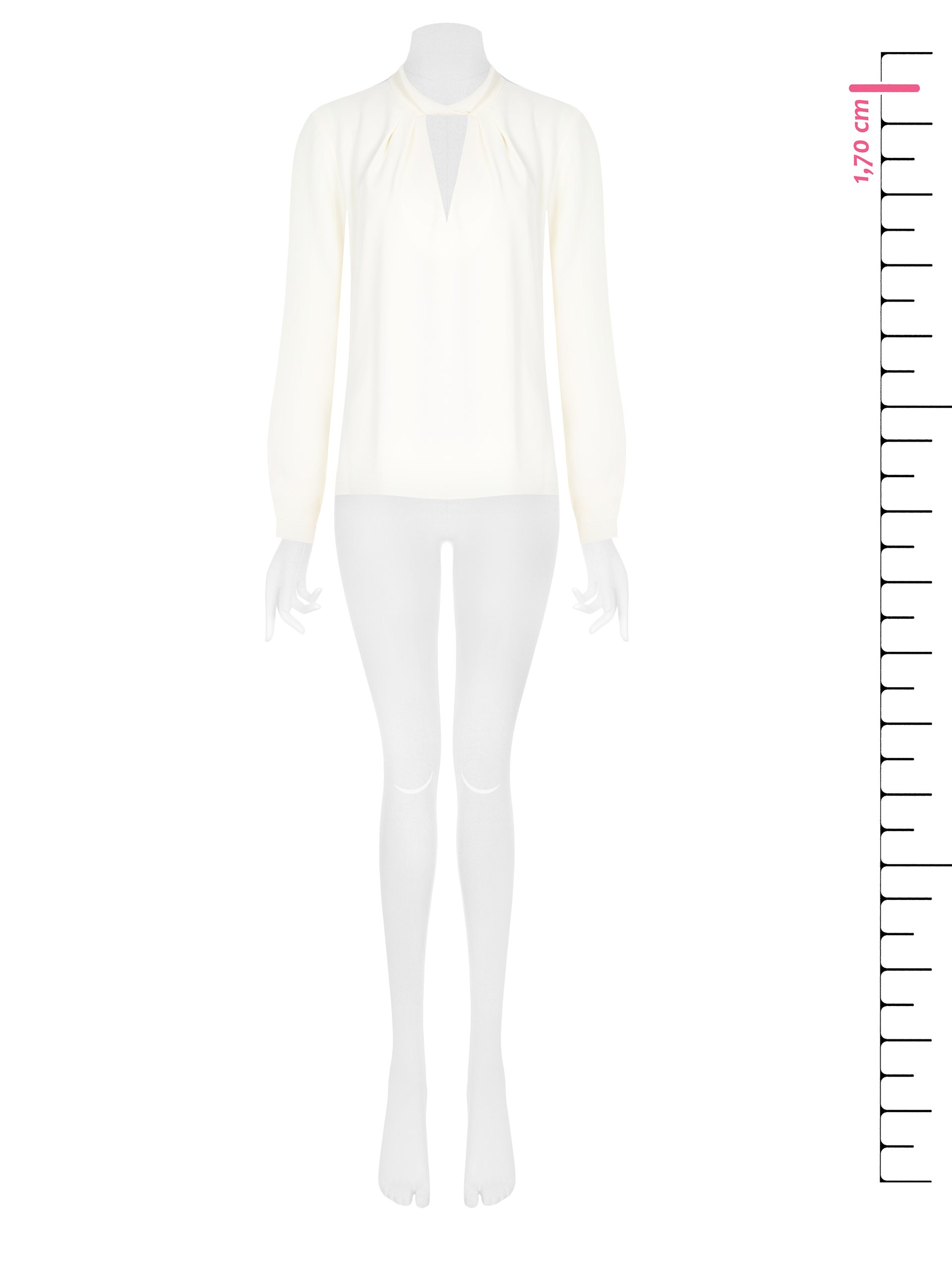 Rinascimento Georgette Blouse - White