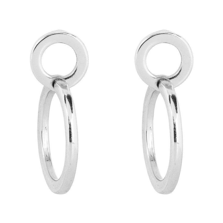 Club Manhattan Oorbel - Twisted Circle Earrings Zilver