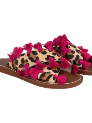Bulu Sandals - Leopard Pink