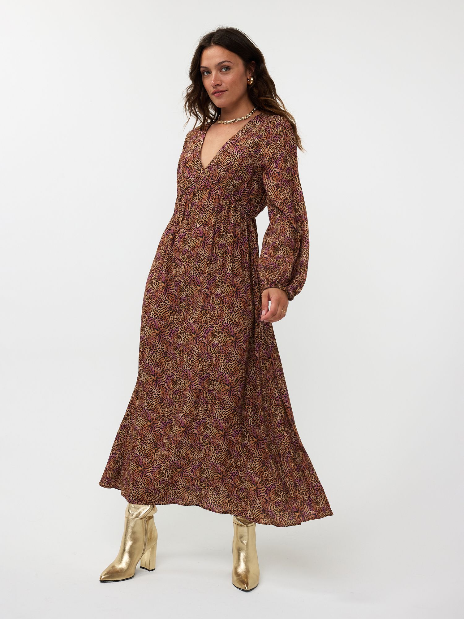Ydence Dress Michelle Brown/purple leopard - Afbeelding 5