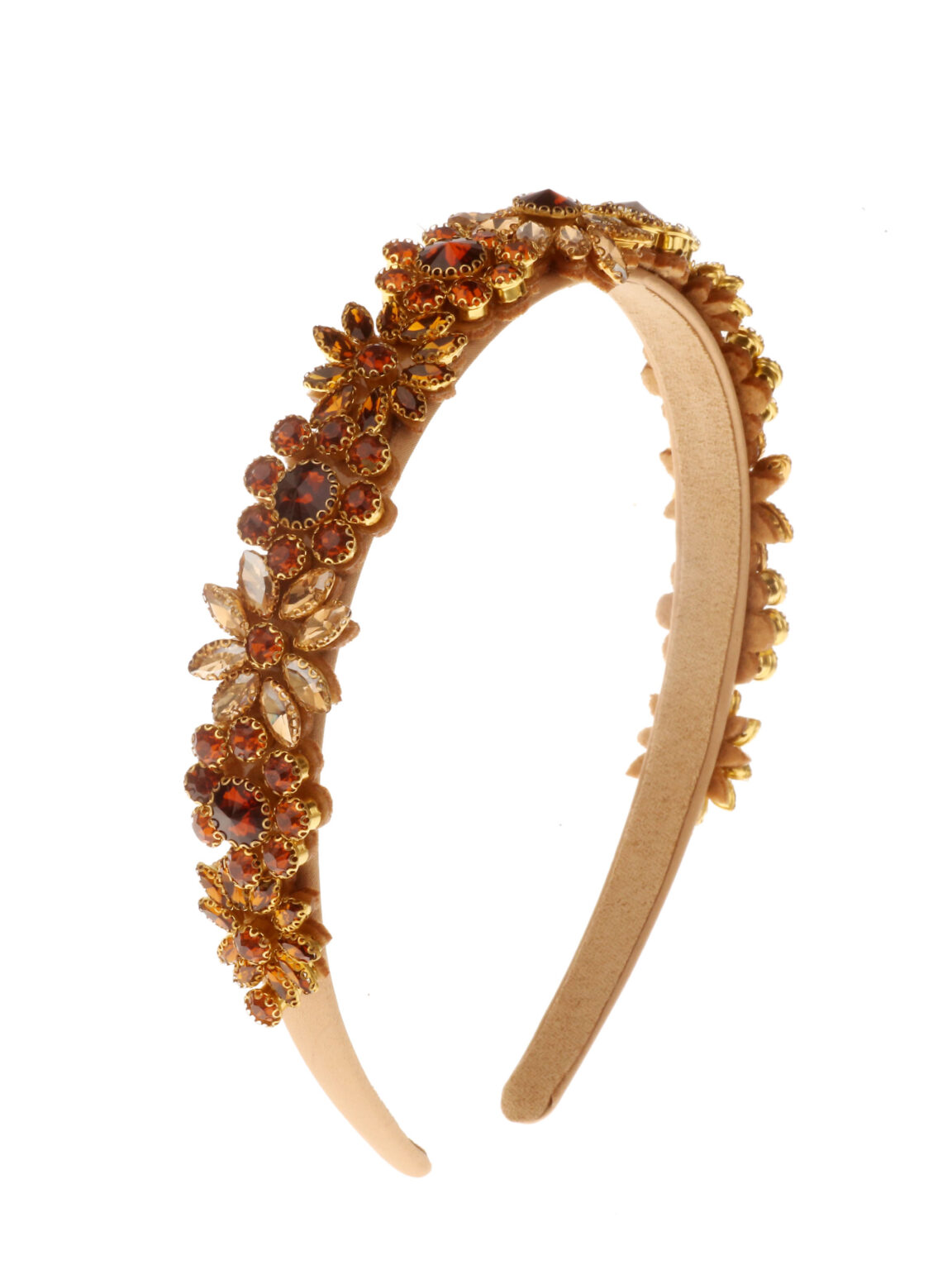By Jam Haarband - Beige Rode Bloemen