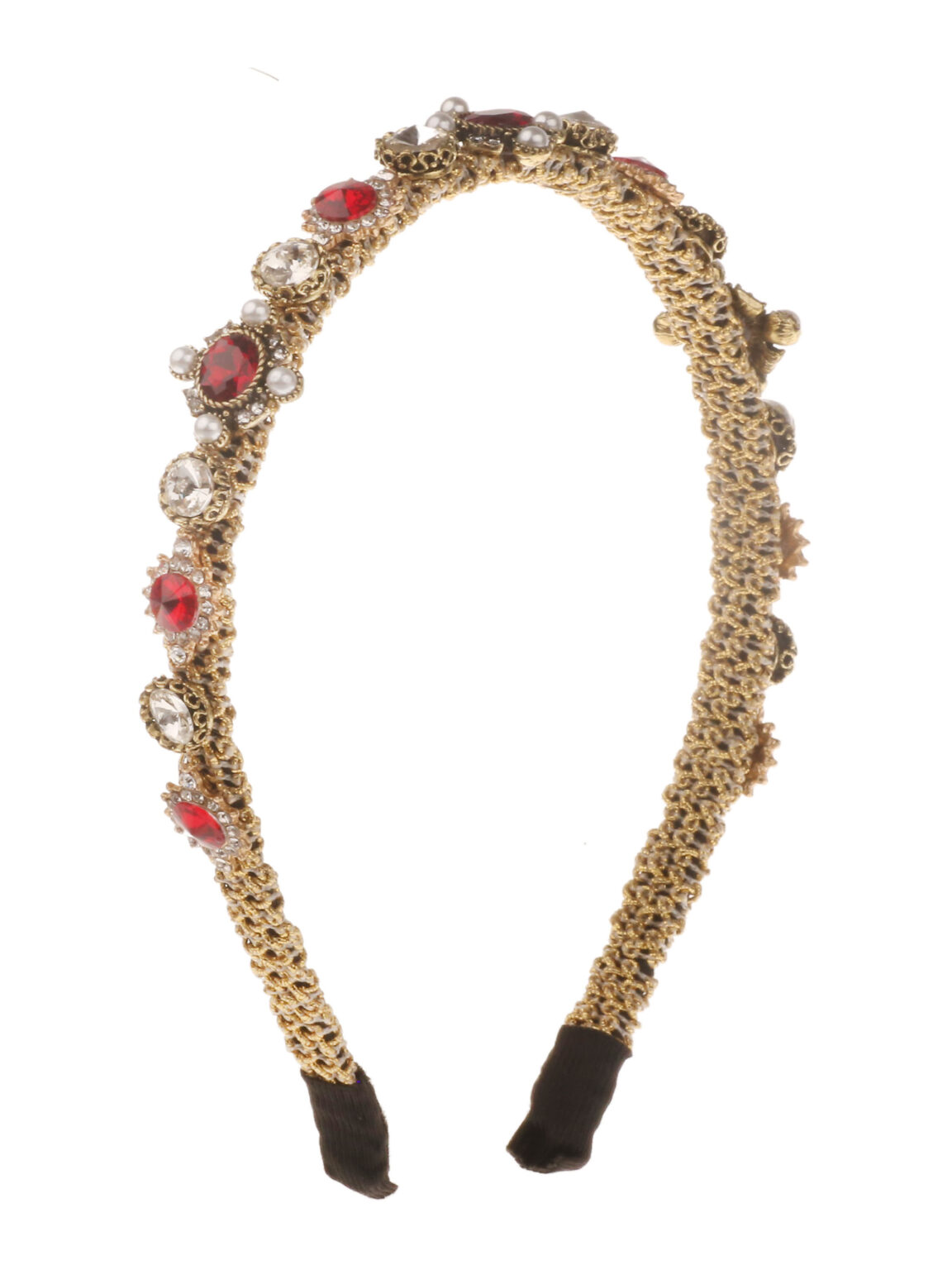 By Jam Haarband - Goud/ Rood