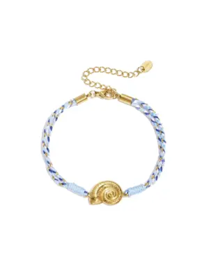 Armband Las Palmas - Blauw/Schelp