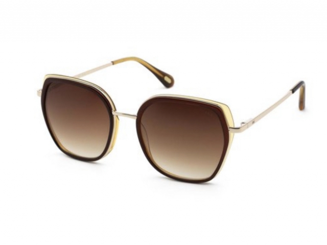 Ikki Fashion - Zonnebril Donna Brown Gold/ Gradient Brown