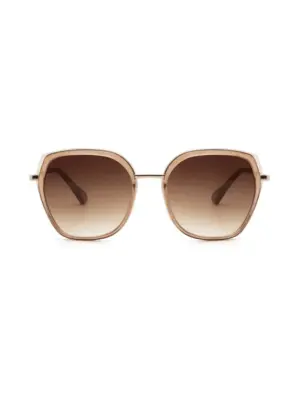 Ikki Fashion - Zonnebril Donna Transparent Pink/ Gradient Brown