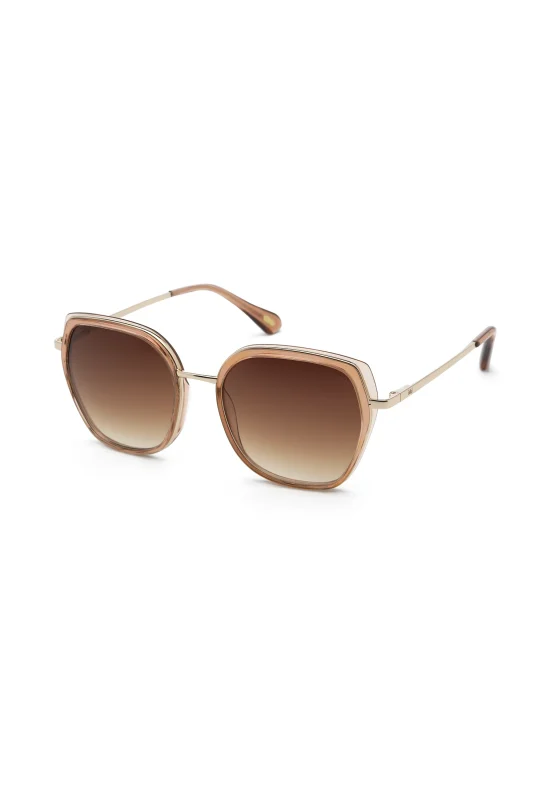 Ikki Fashion - Zonnebril Donna Transparent Pink/ Gradient Brown