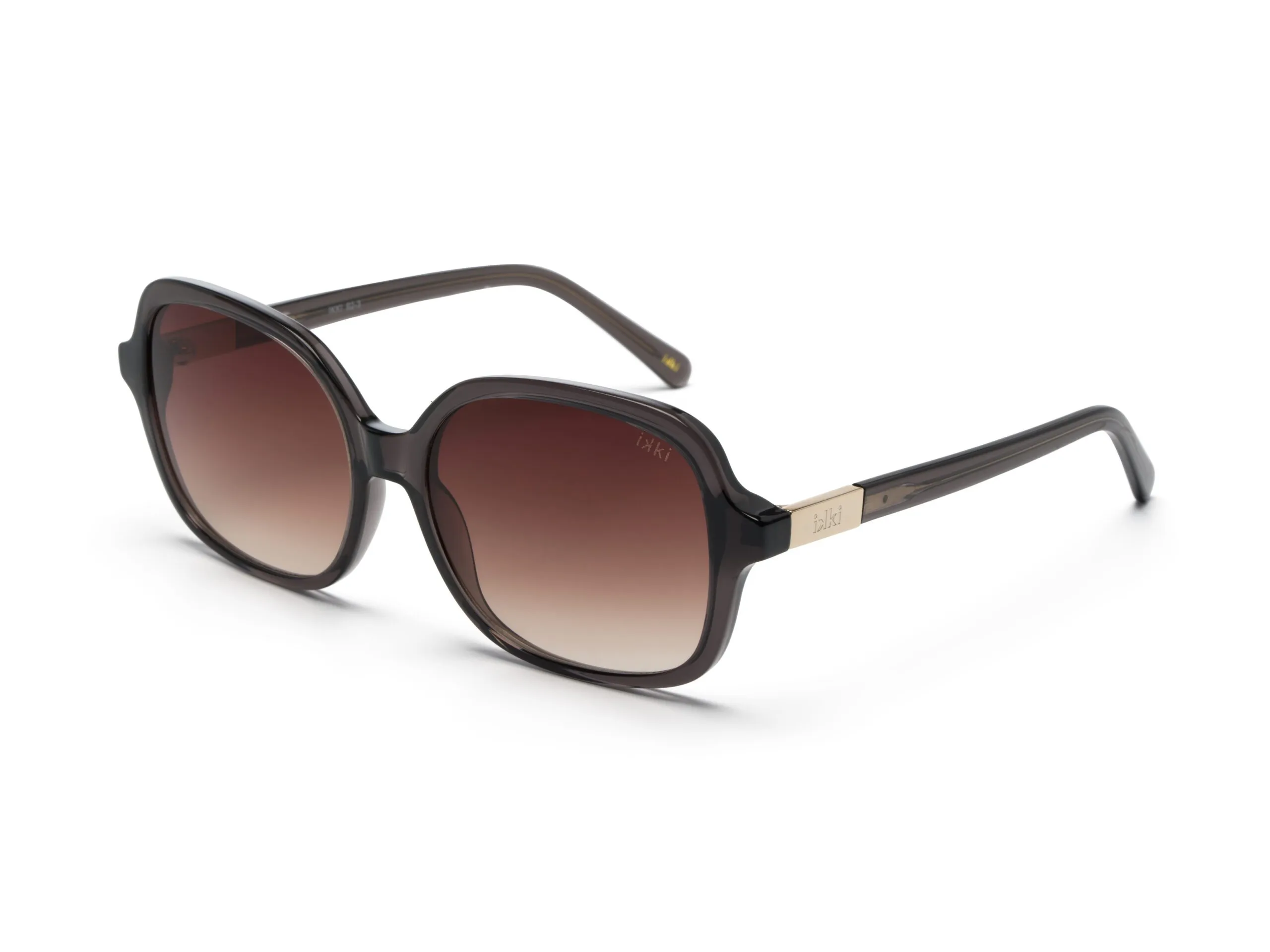 Ikki Fashion - Zonnebril Madeleine Transparant Grey/ Gradient Brown