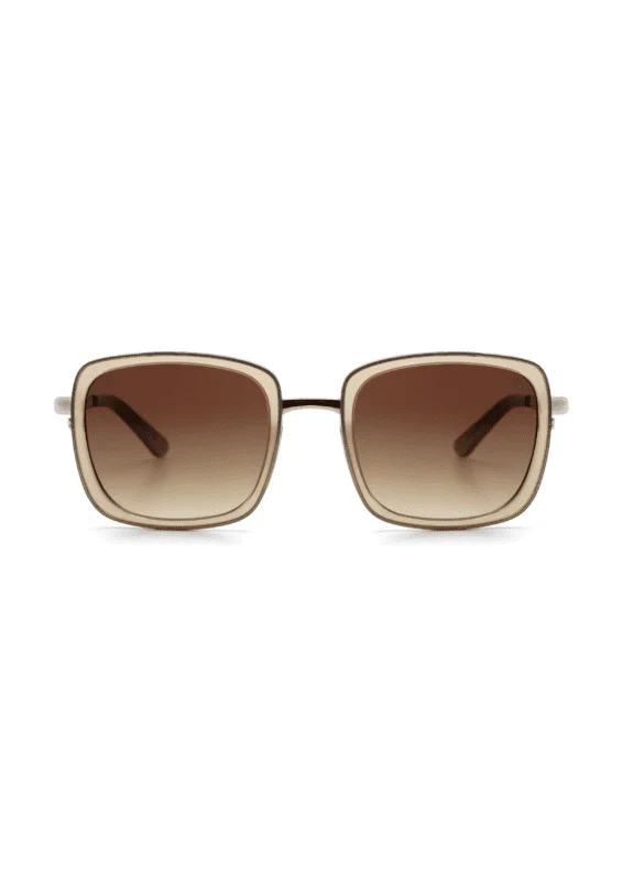 Ikki Fashion - Zonnebril Pearl Transparent Taupe/ Gradient Brown