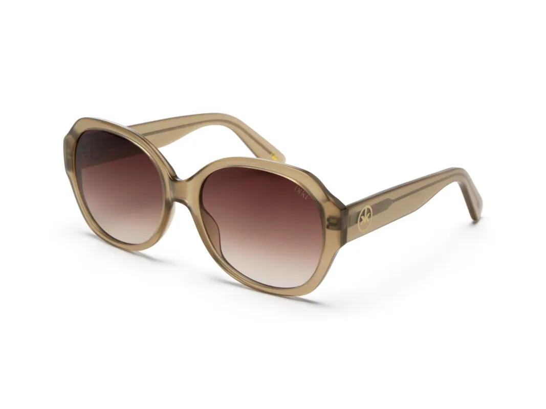 Ikki Fashion - Zonnebril Zena Transparant Taupe / Gradient Brown