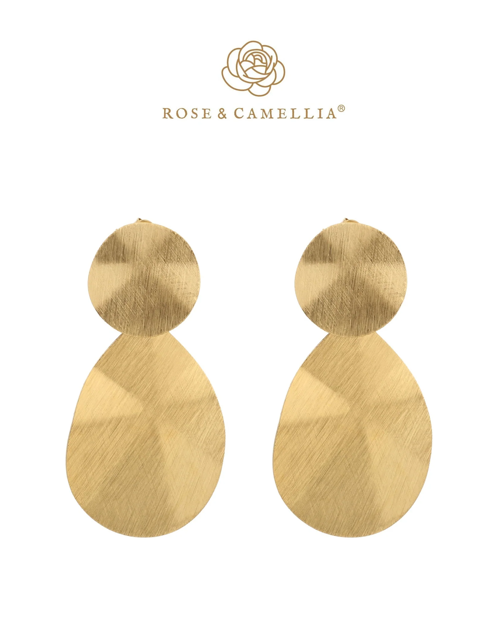 rose en camellia oorbel - 3700028008992